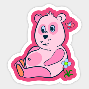 cute pink panda Sticker